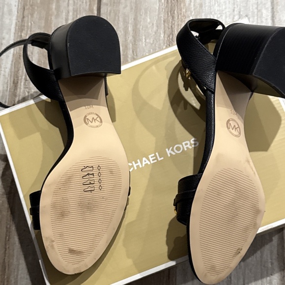 Michael Kors Reed Block Heel Black Sandal - Picture 8 of 9
